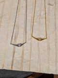 Linear Marquise Pendant Necklace