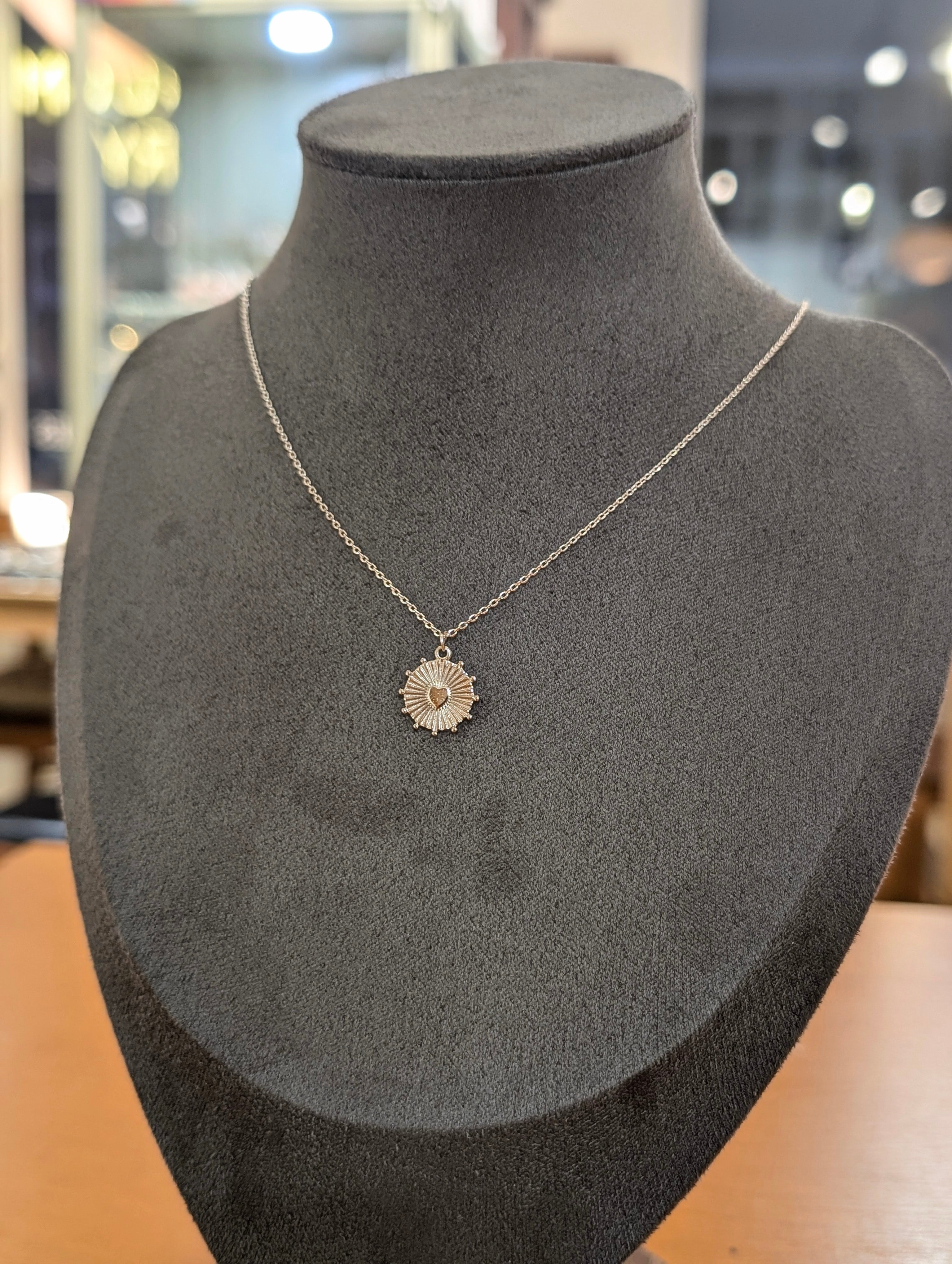 Sunburst Heart Necklace