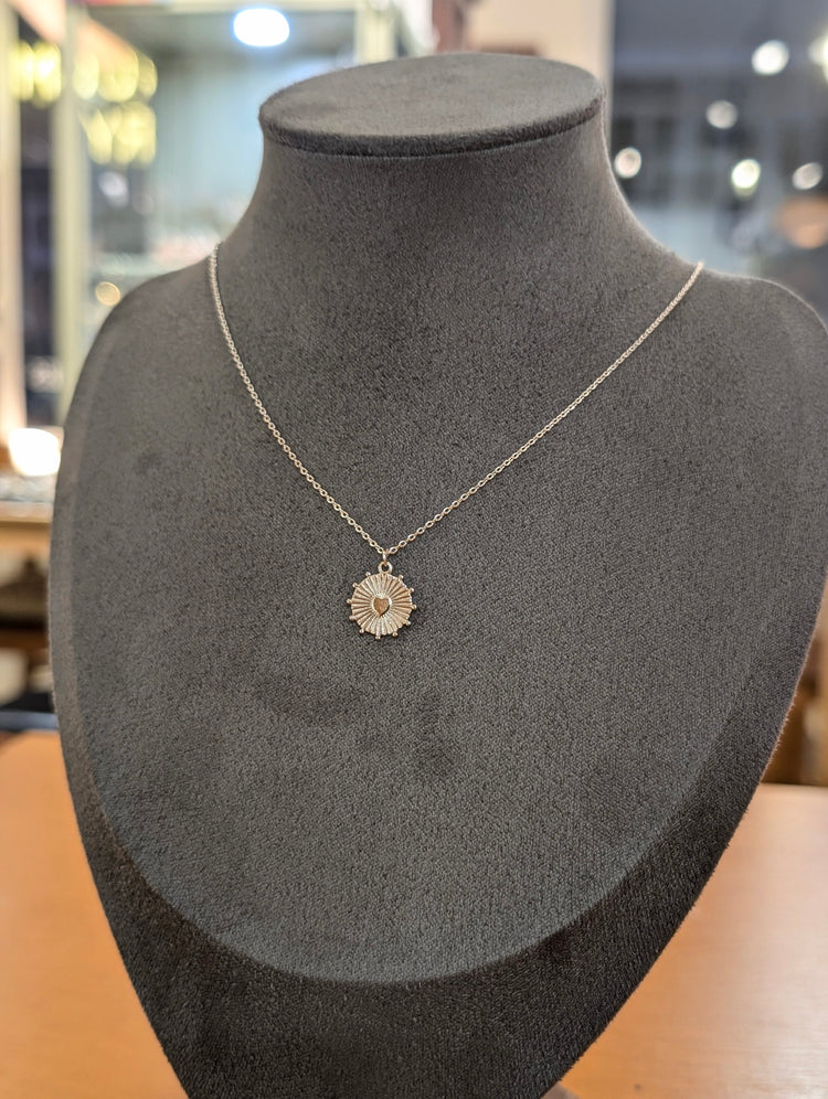 Sunburst Heart Necklace