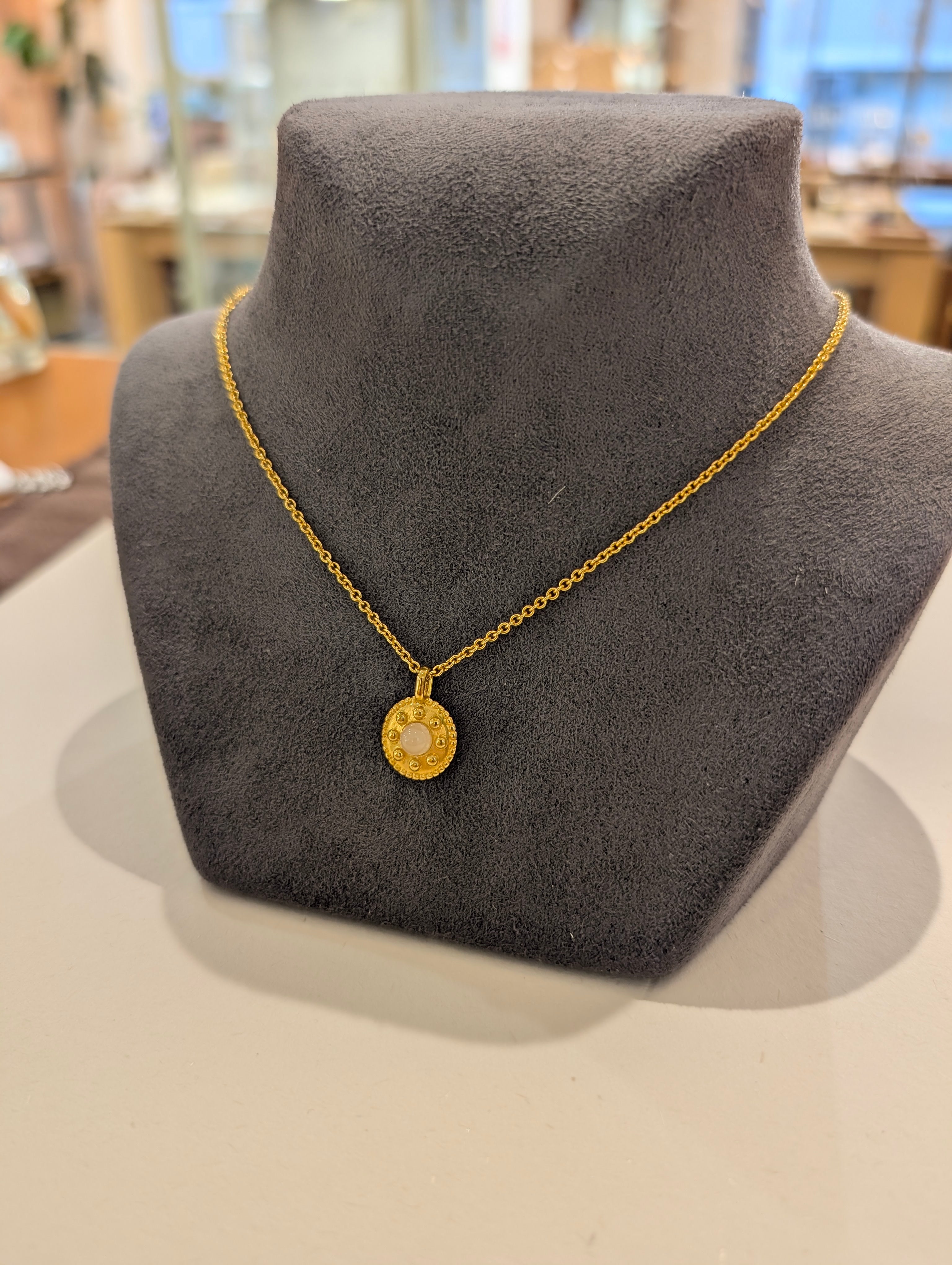 24k golden plated brass necklace