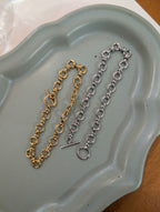 Interlock stainless steel bracelet