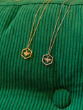 Hexagon Bee Pendant