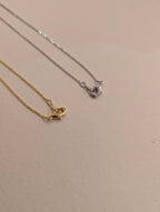 Heart hallow brass necklace