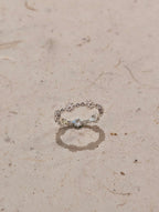 Flora Pavé 925 Silver Pinky Ring