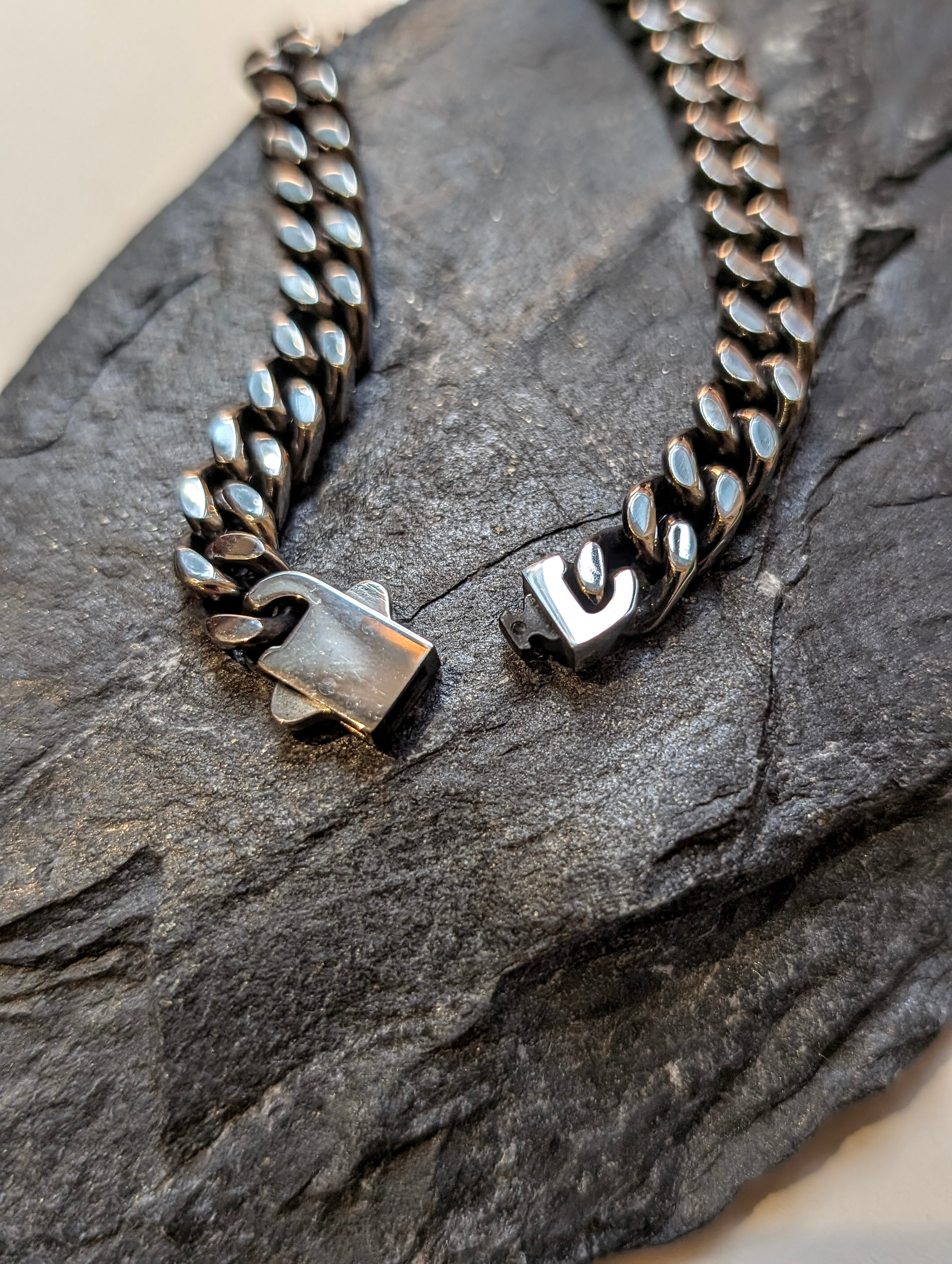Rectangular Chain Stainless Steel Bracelet - Men