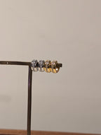 Mini Huggie hoop brass earrings