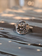 Sol & Luna Eclipse Sterling Silver Ring