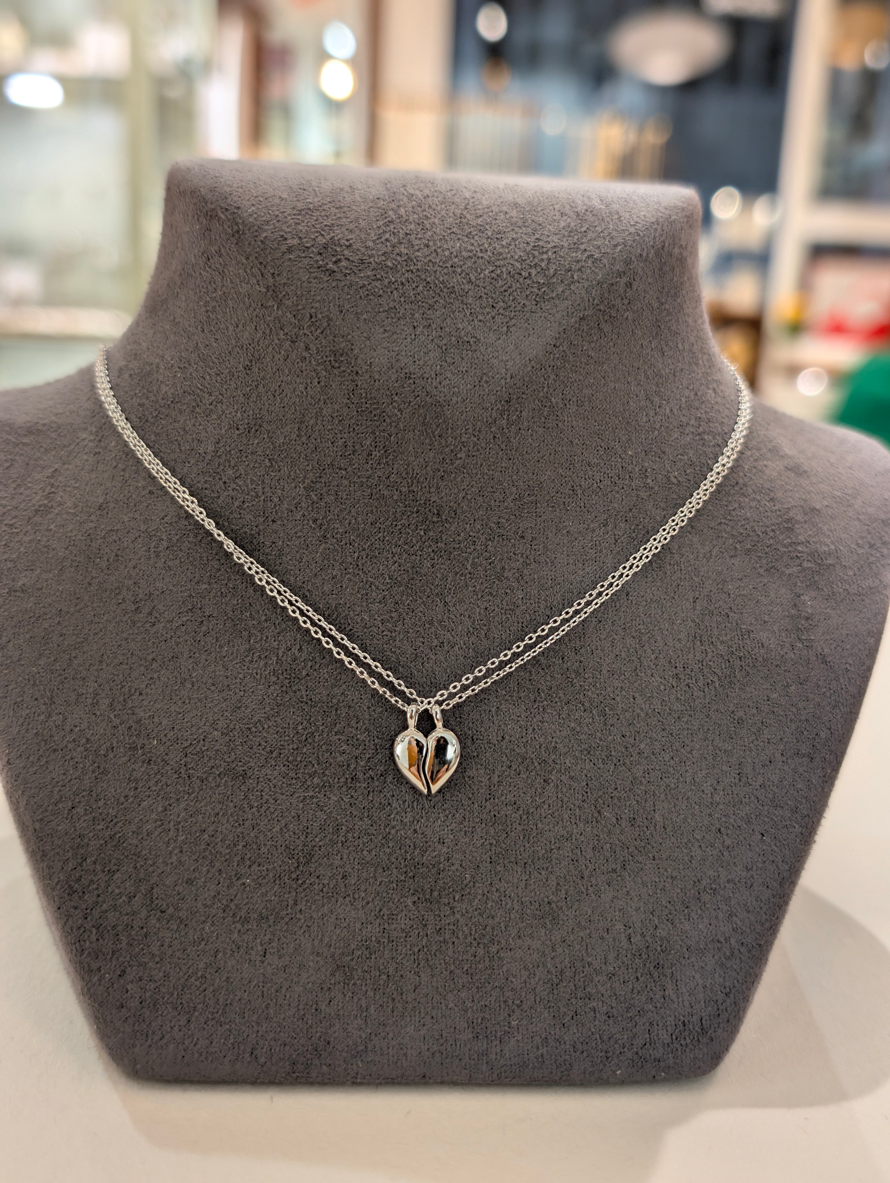 Combined heart ❤️ 2 necklaces (set)