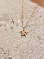 Aura stella brass necklace