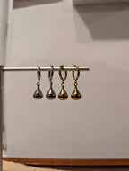 Molten Waterdrop Hoop Stainless Steel Earrings