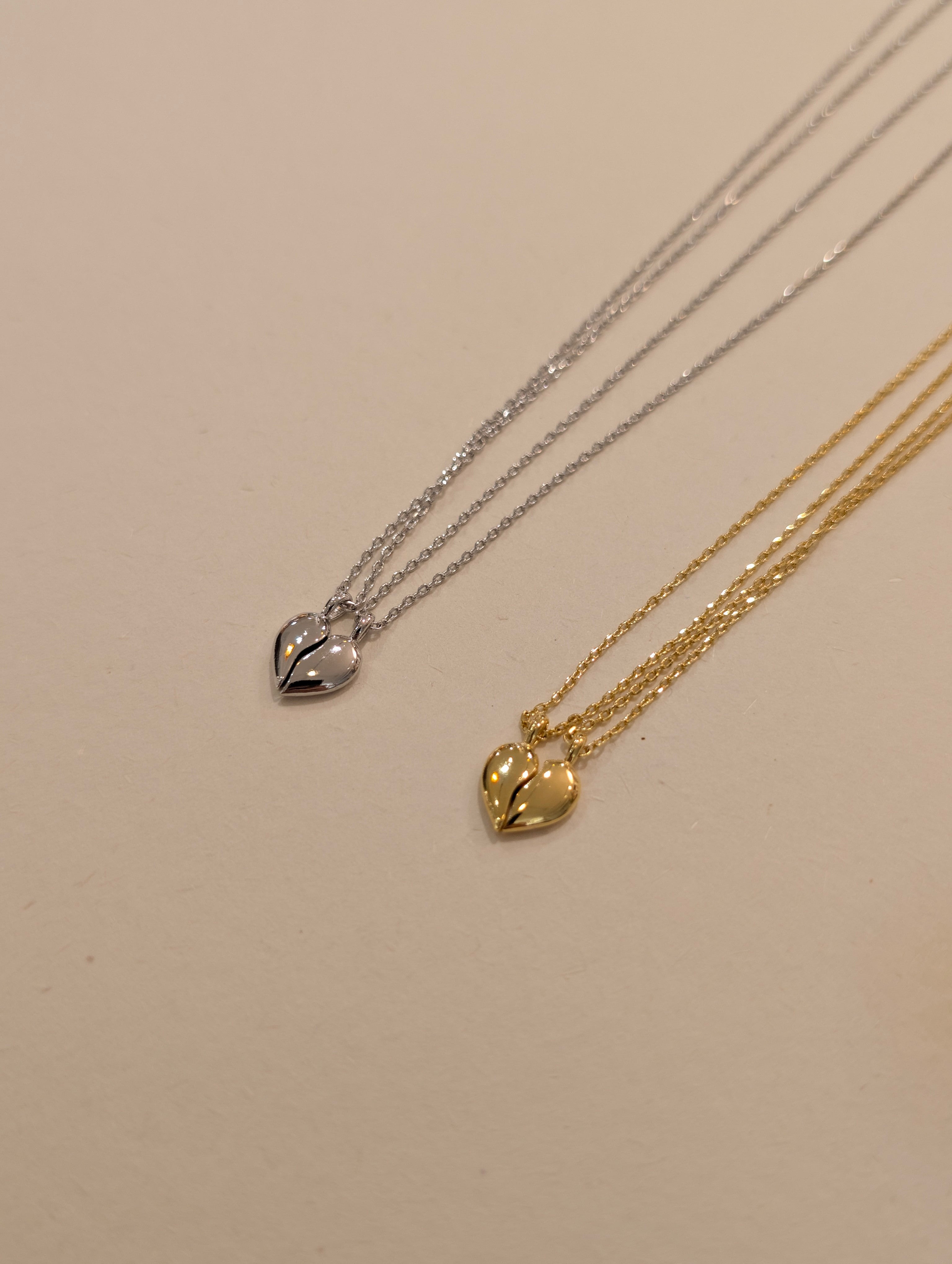 Combined heart ❤️ 2 necklaces (set)