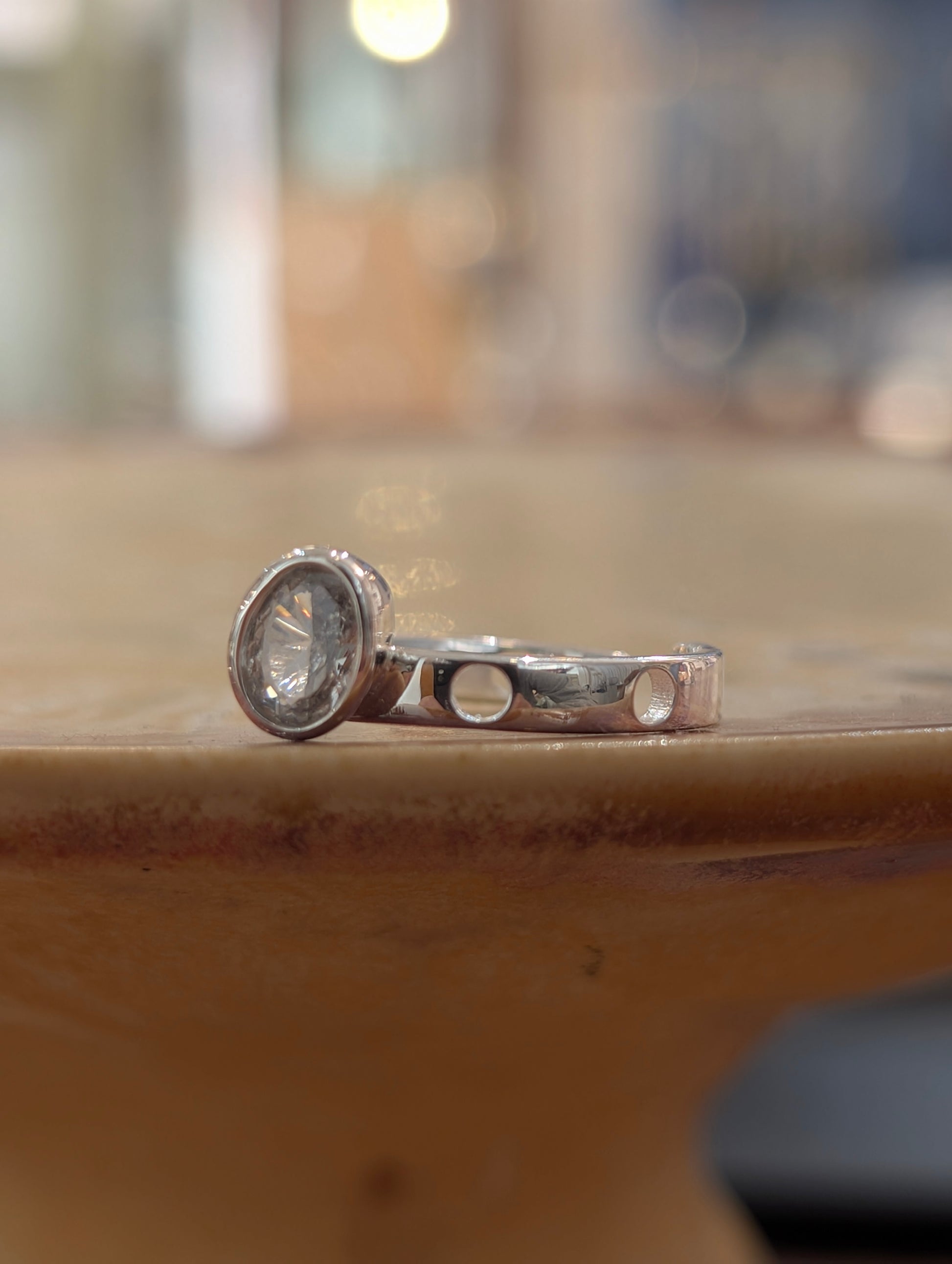 Oval Opal 925 free size ring