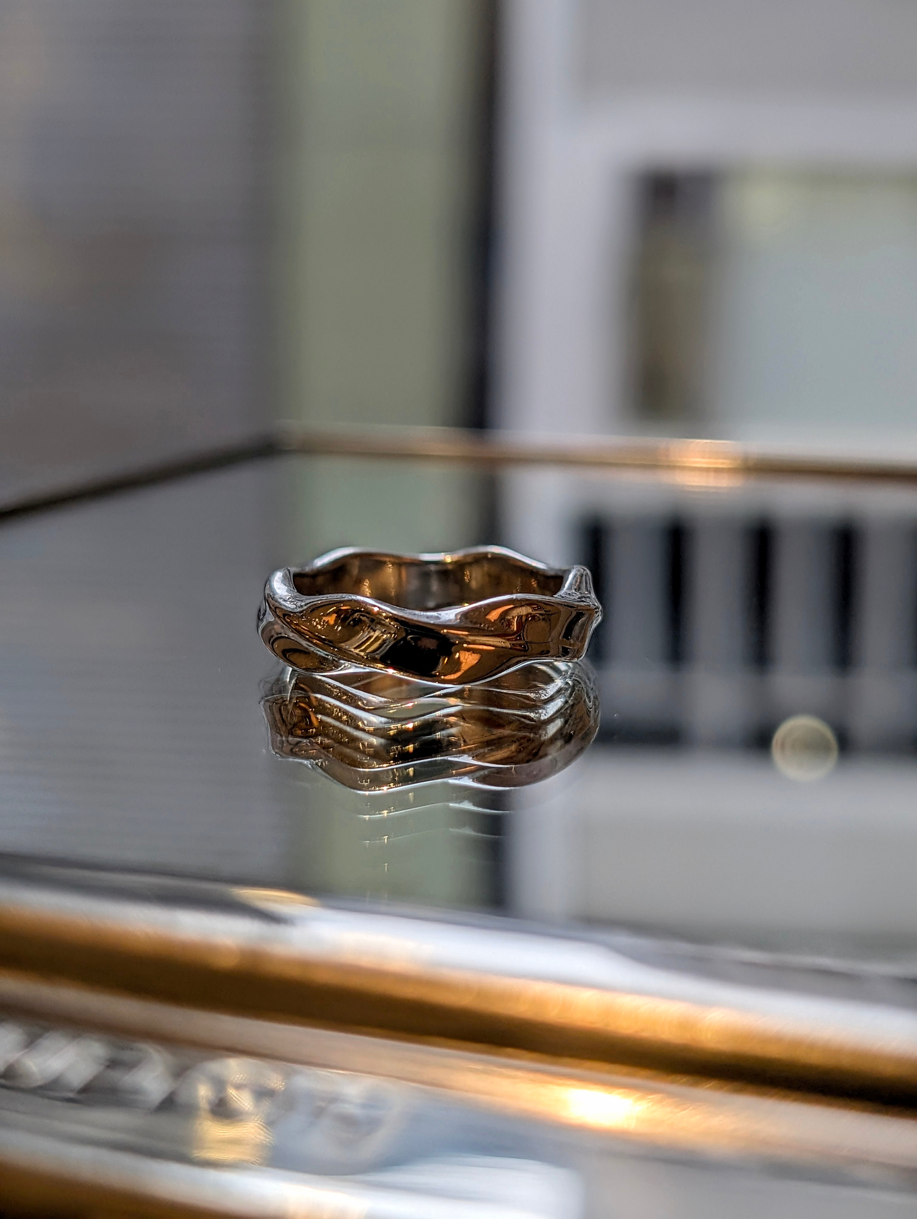Unisex Stainless Steel Band Ring