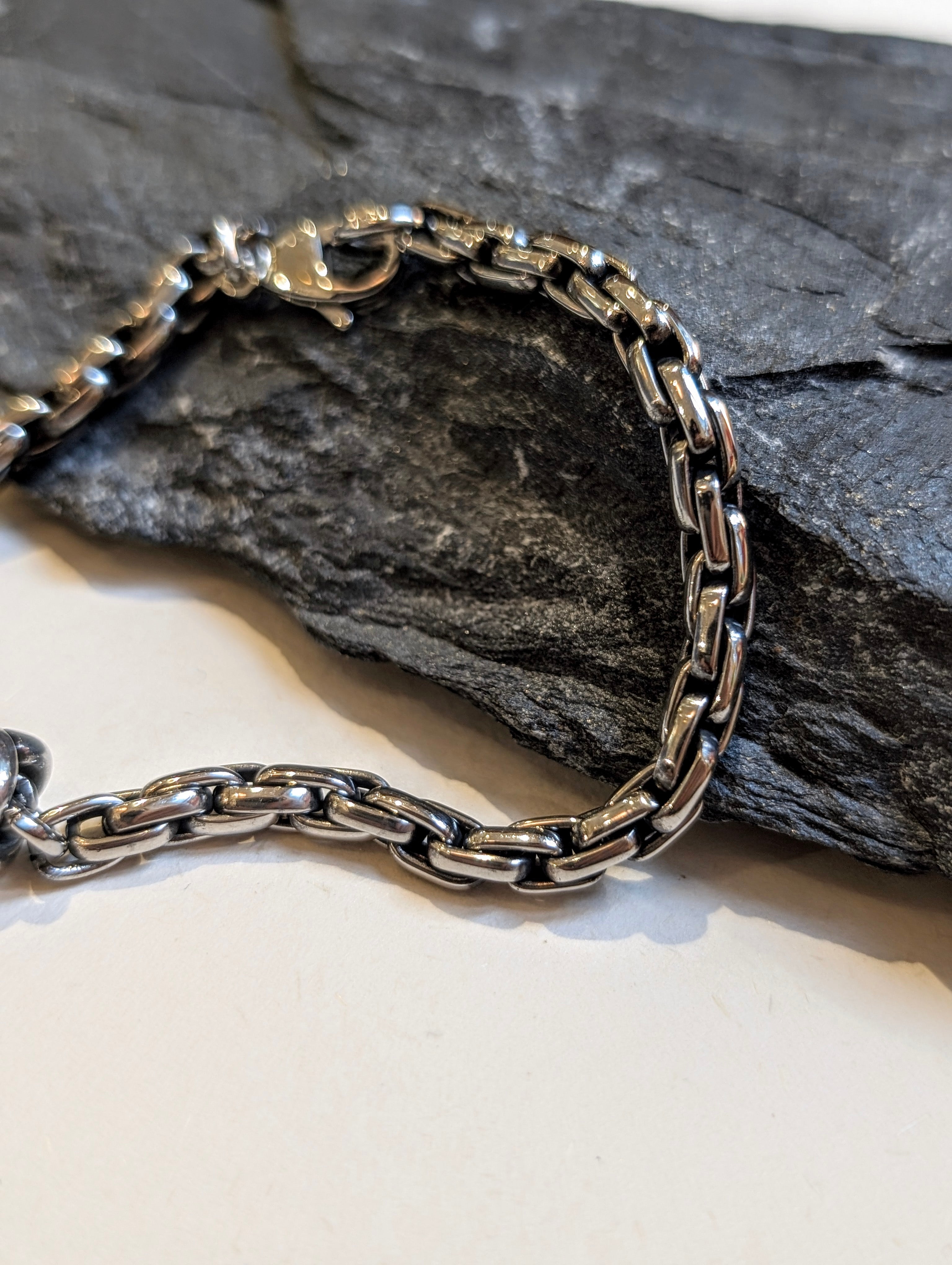 Black Chain Stainless Steel Bracelet - Men