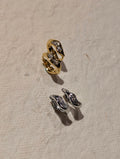 Wavelet CZ Hinged Hoop Earrings