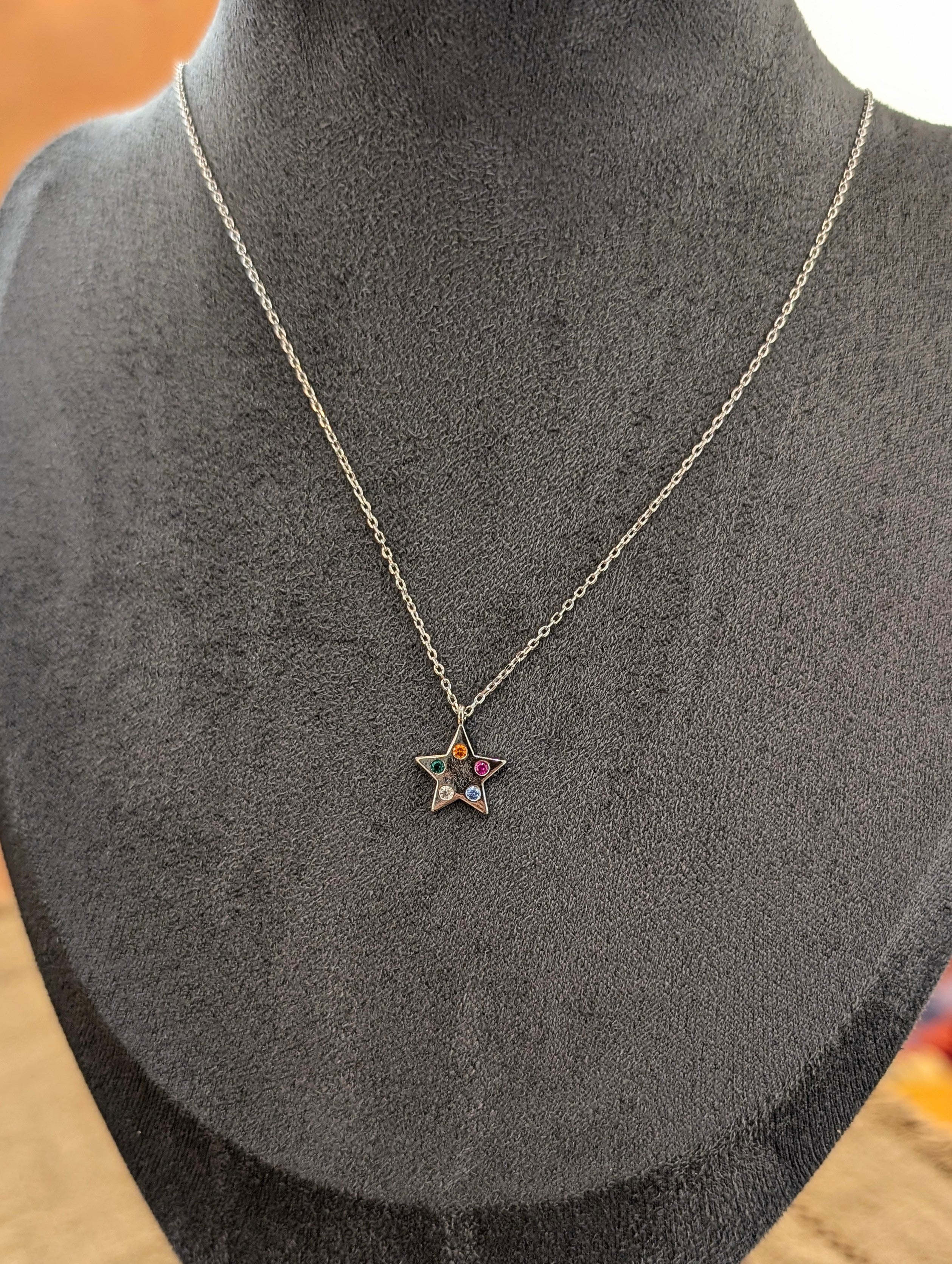 Aura stella brass necklace