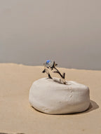 Blue moonstone 925 silver ring