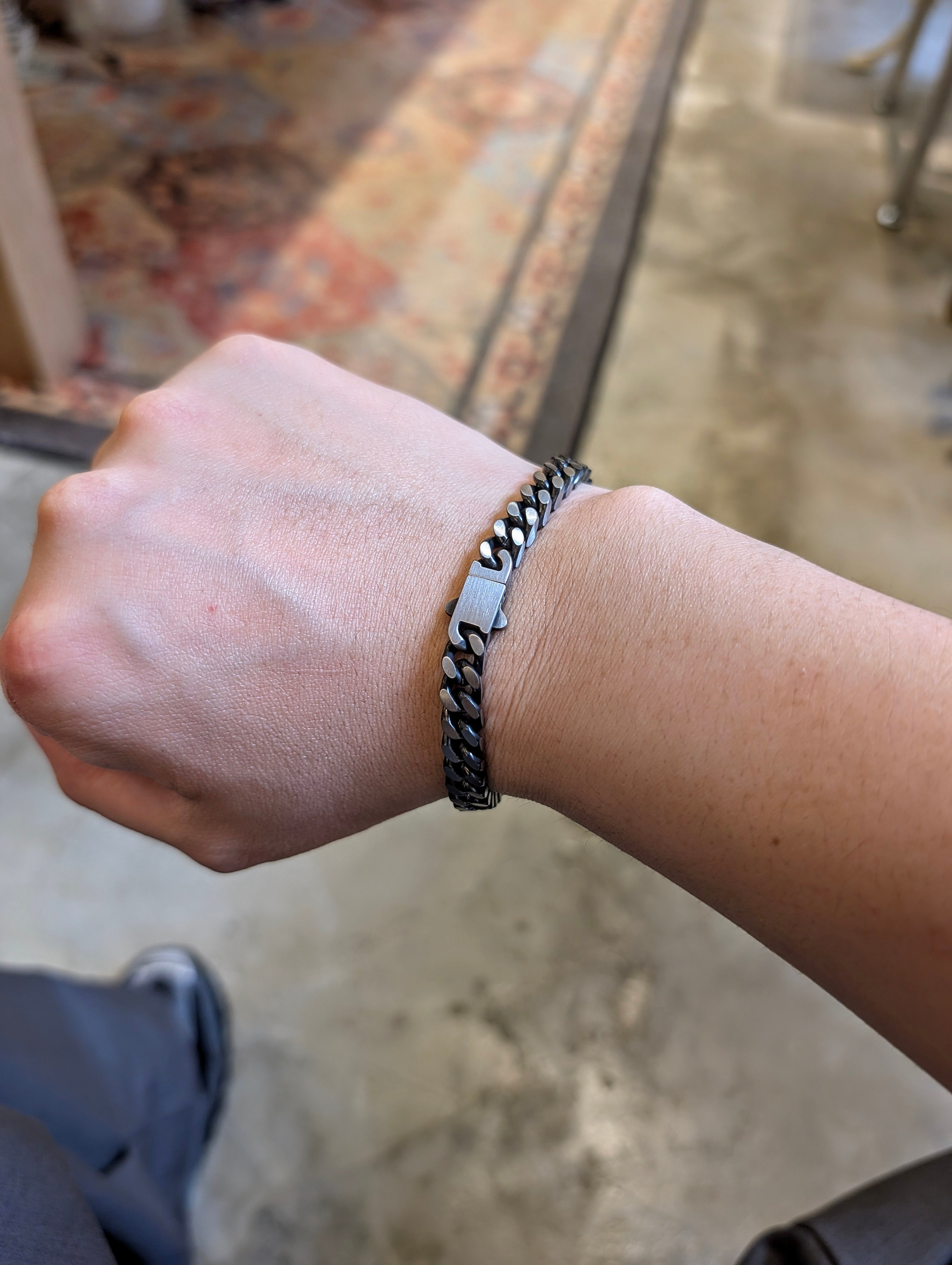 Rectangular Chain Stainless Steel Bracelet - Men