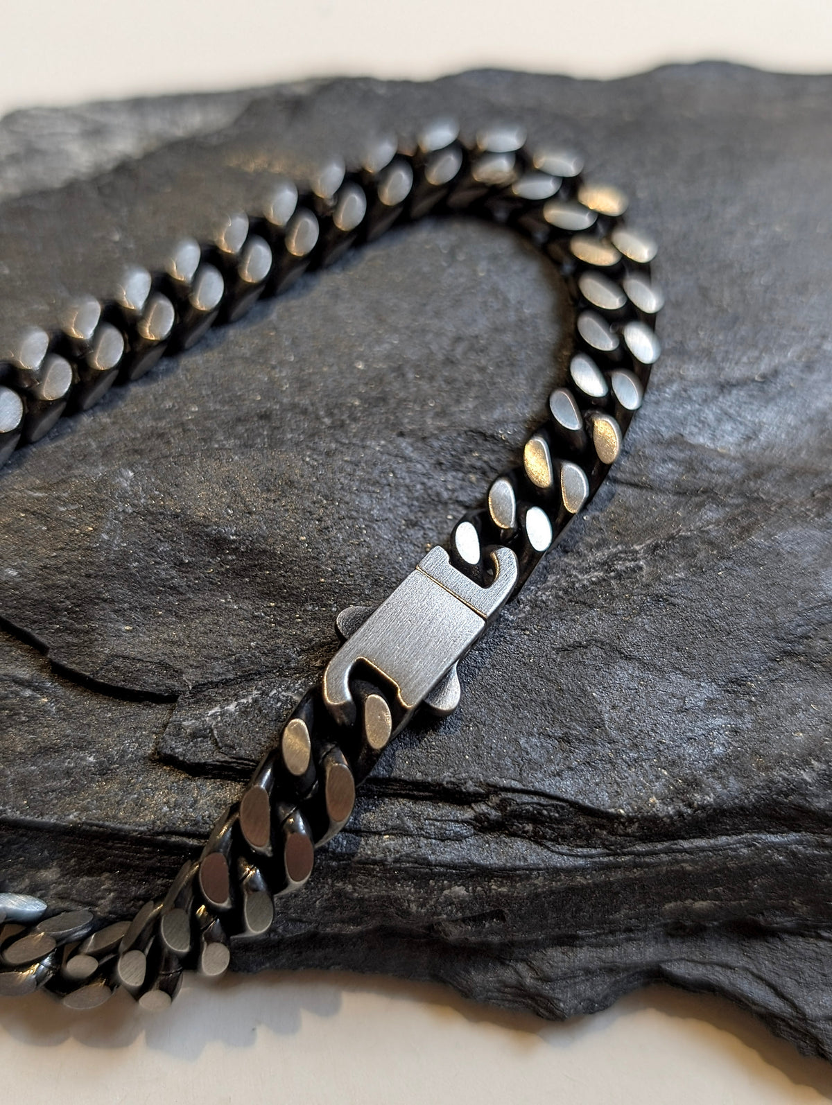 Rectangular Chain Stainless Steel Bracelet - Men