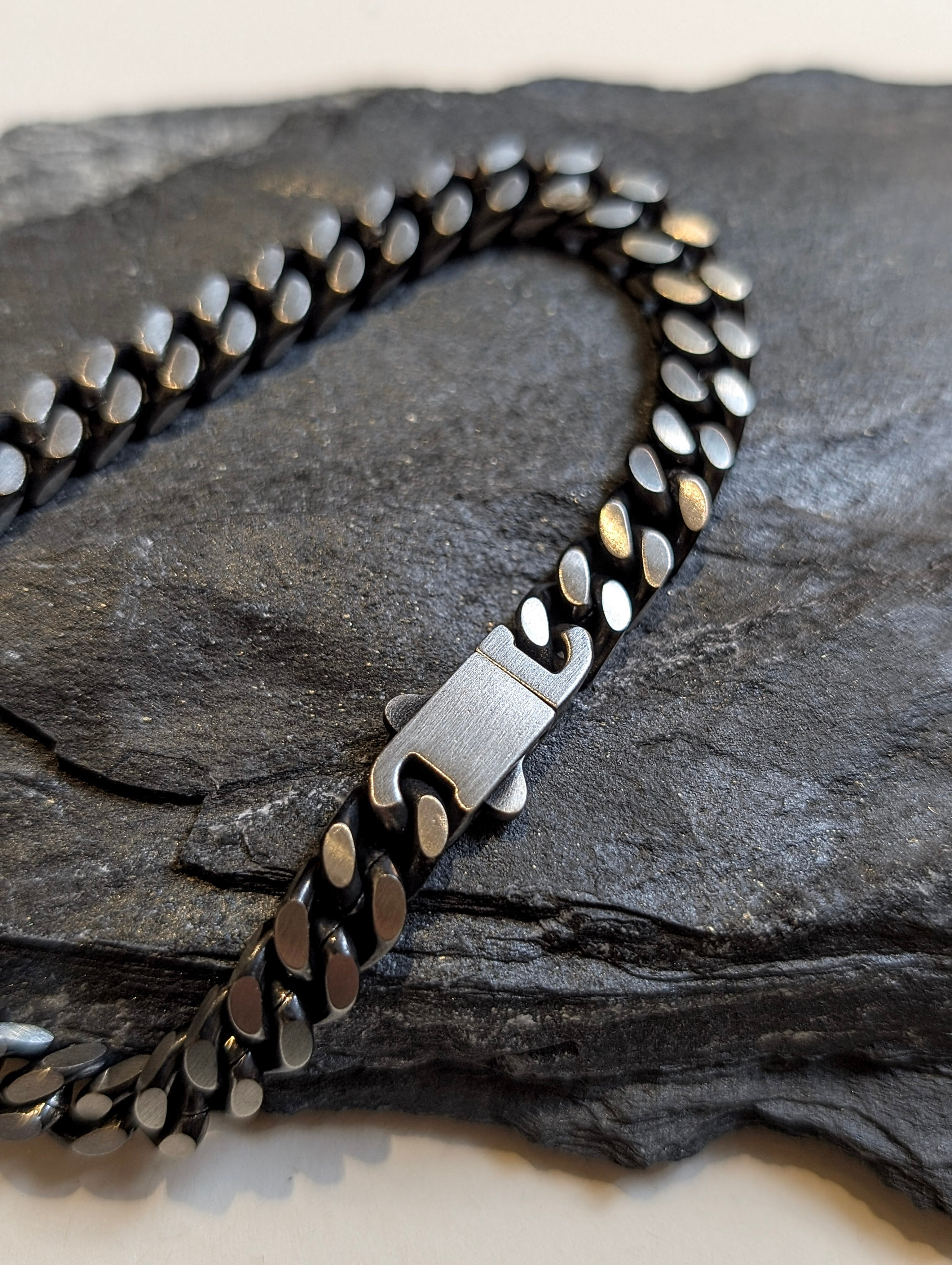 Rectangular Chain Stainless Steel Bracelet - Men