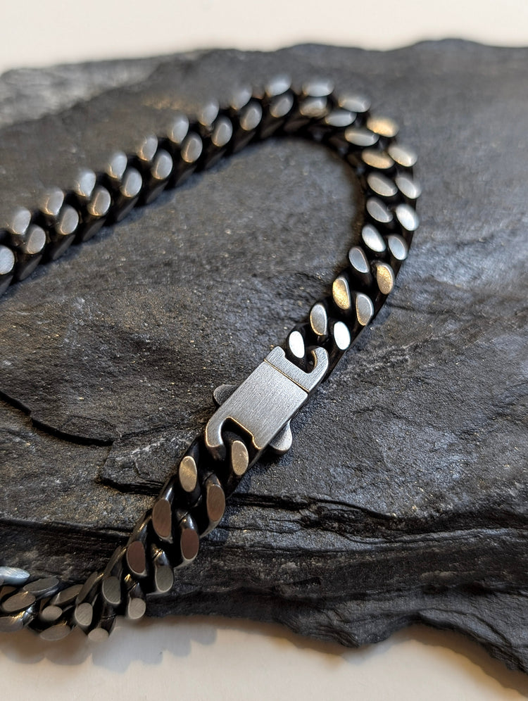 Rectangular Chain Stainless Steel Bracelet - Men