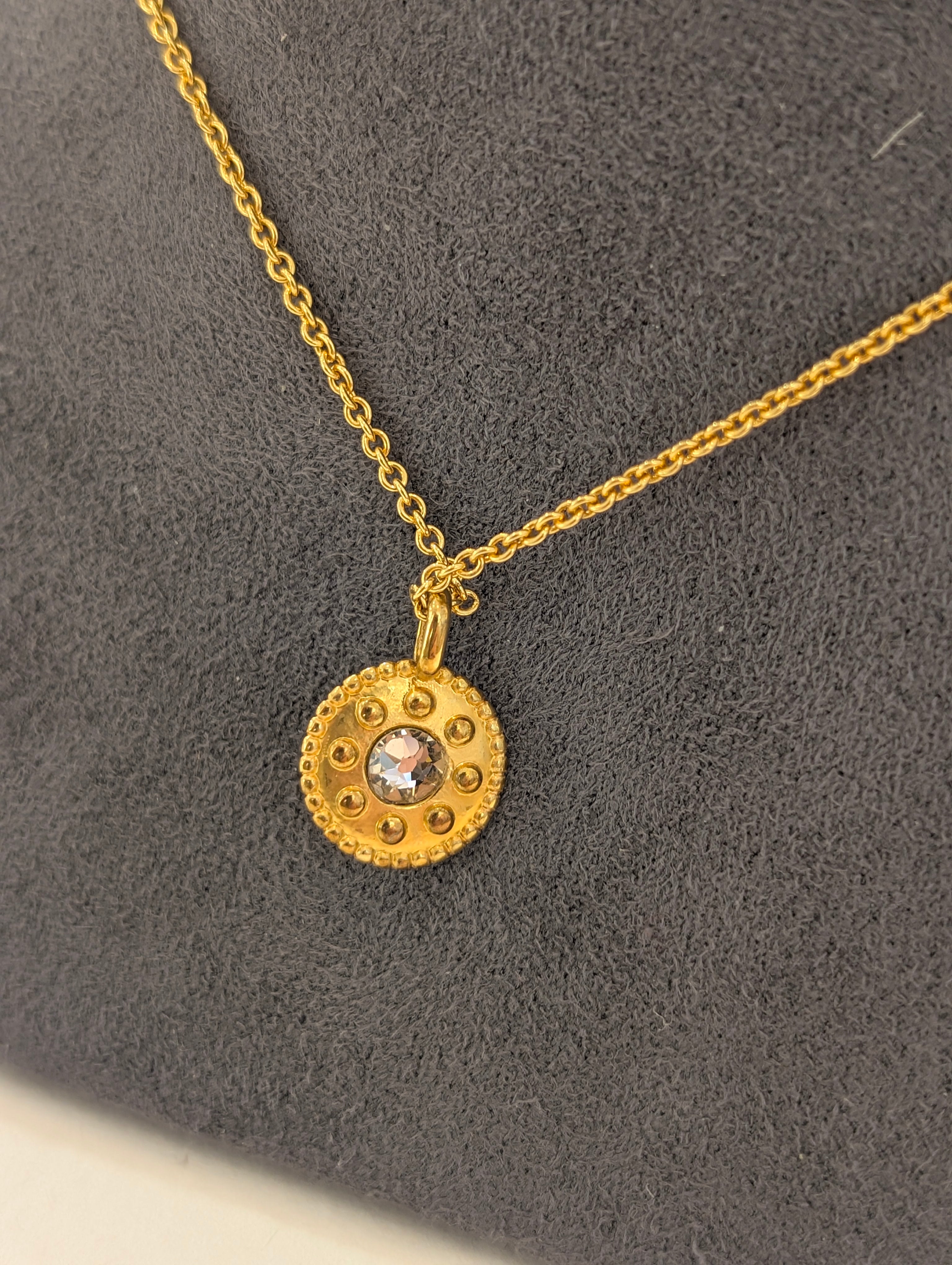 24k golden plated brass necklace