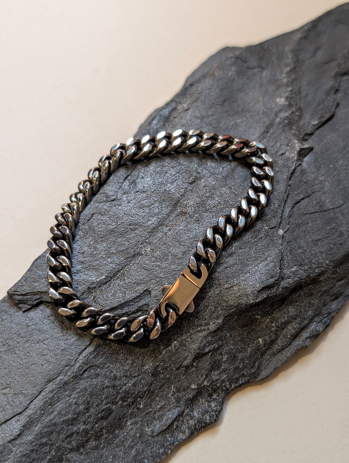 Rectangular Chain Stainless Steel Bracelet - Men