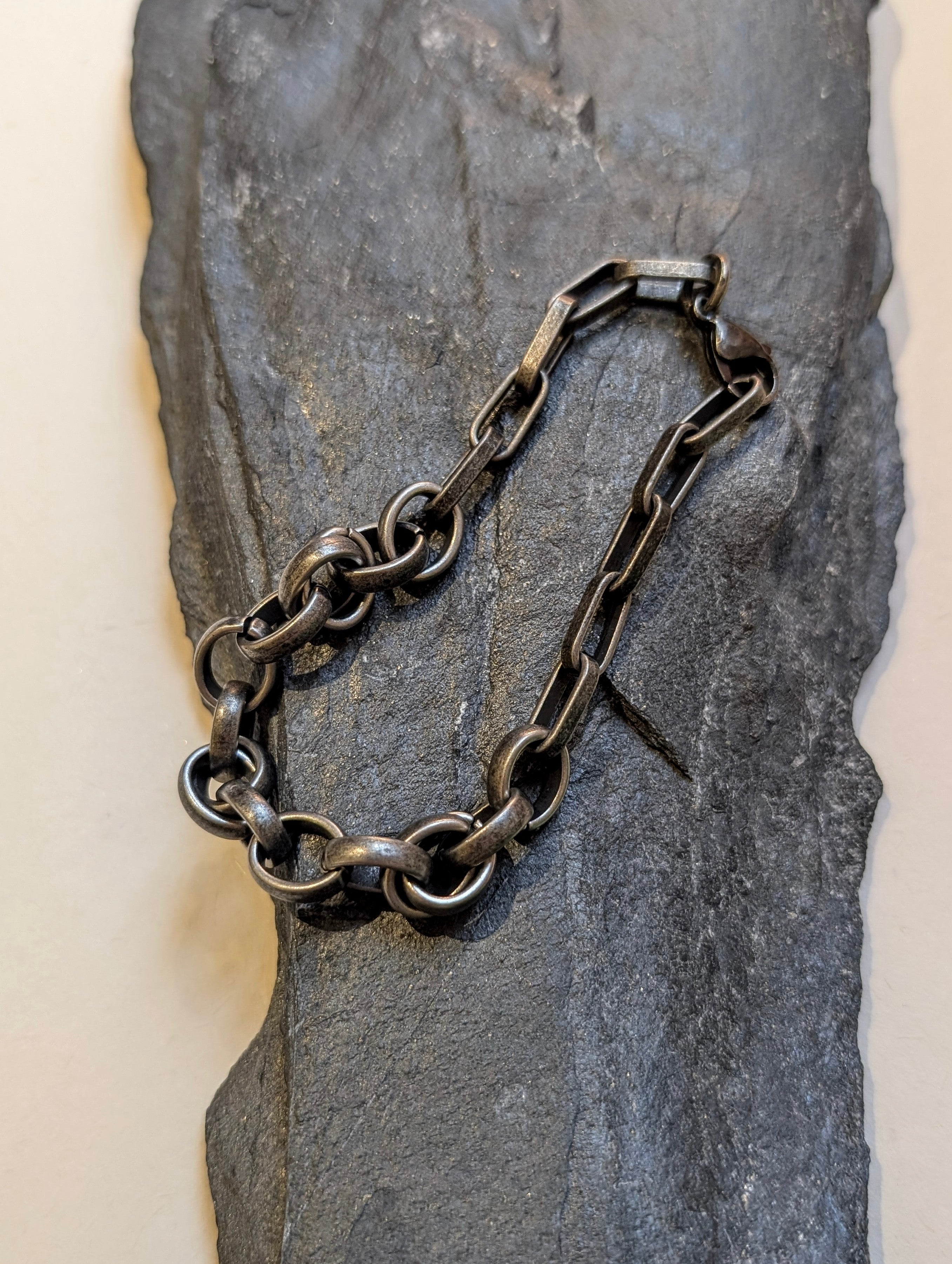 Matte Black Chain Stainless Steel Bracelet - Men