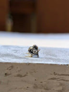 Filigree Heart CZ Stud Piercing Earring (1pc)
