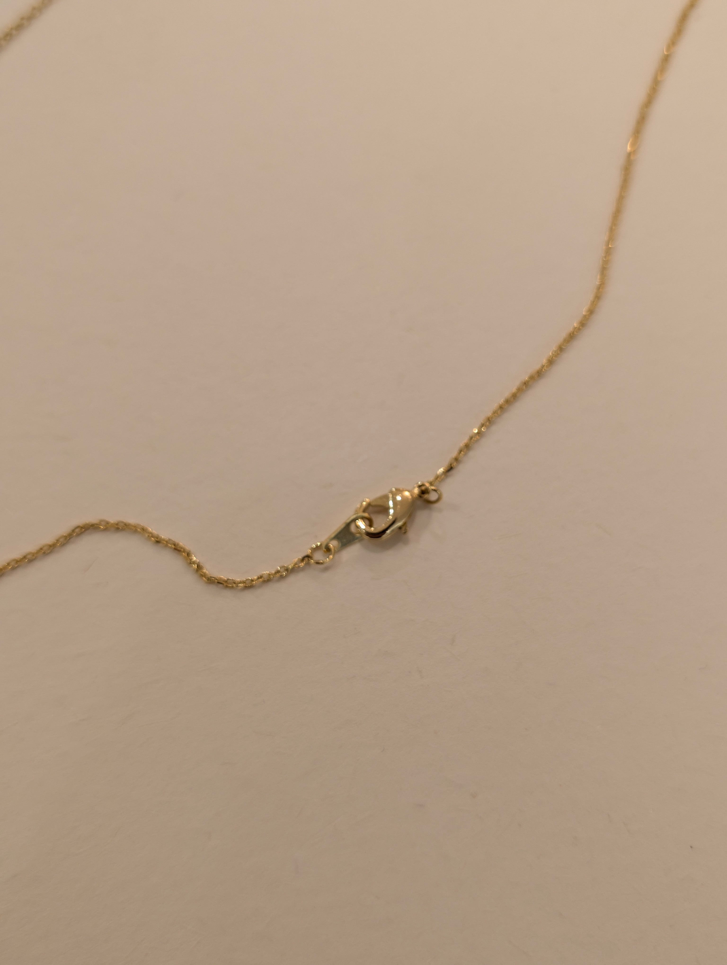 Eye drop cz brass necklace