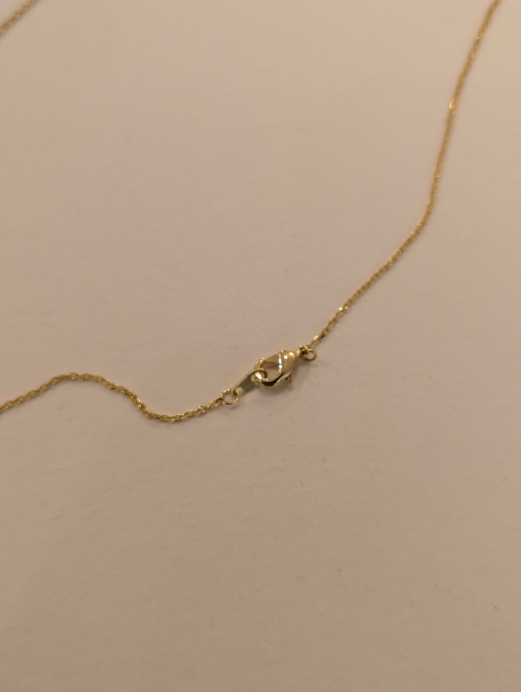 Eye drop cz brass necklace