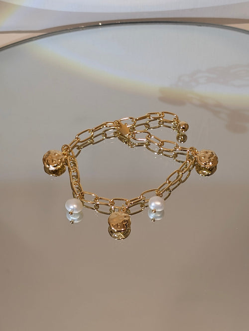 Celestial Tide Brass Bracelet