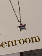 Aura stella brass necklace