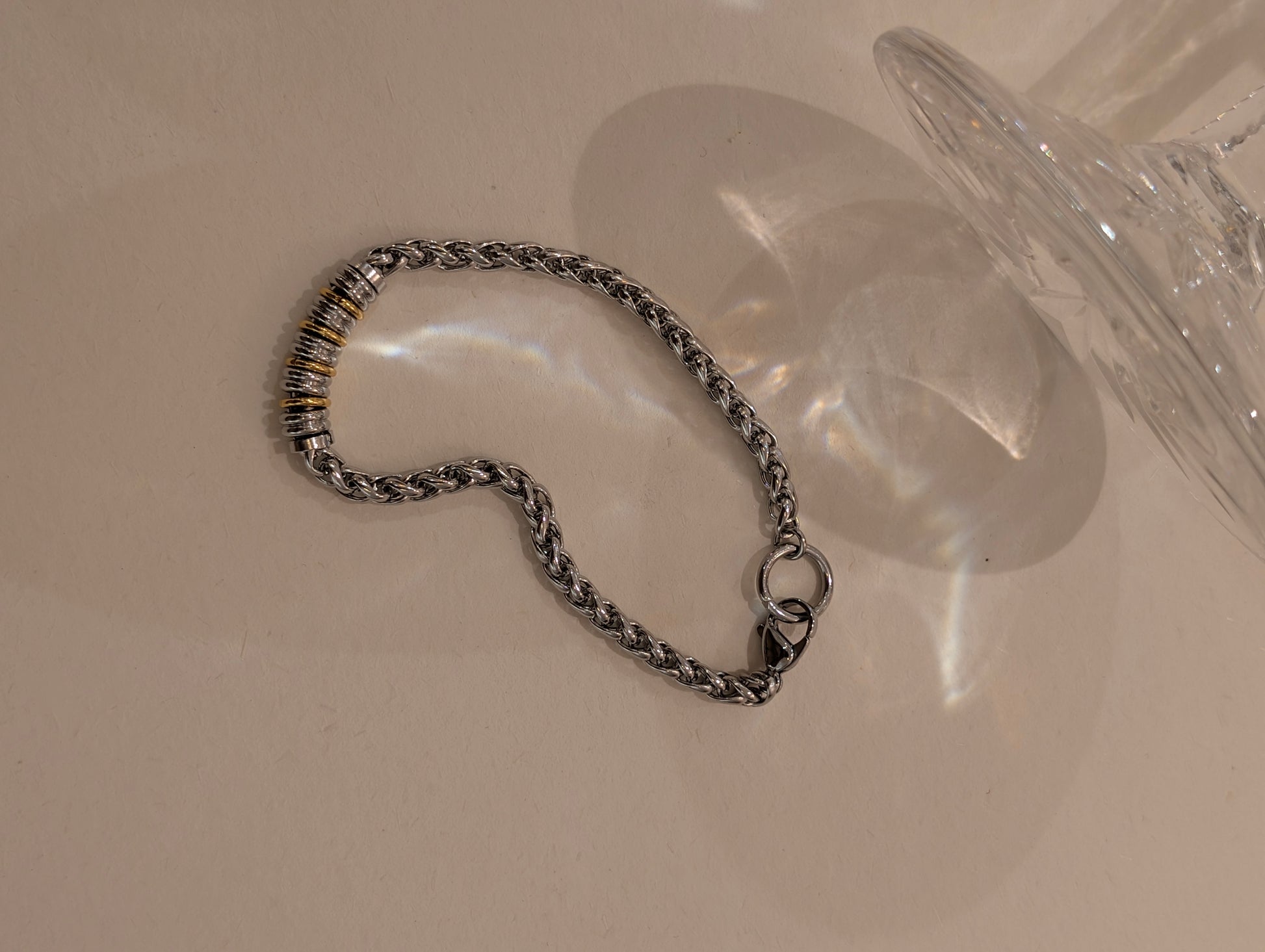 Mix tone stainless steel bracelet