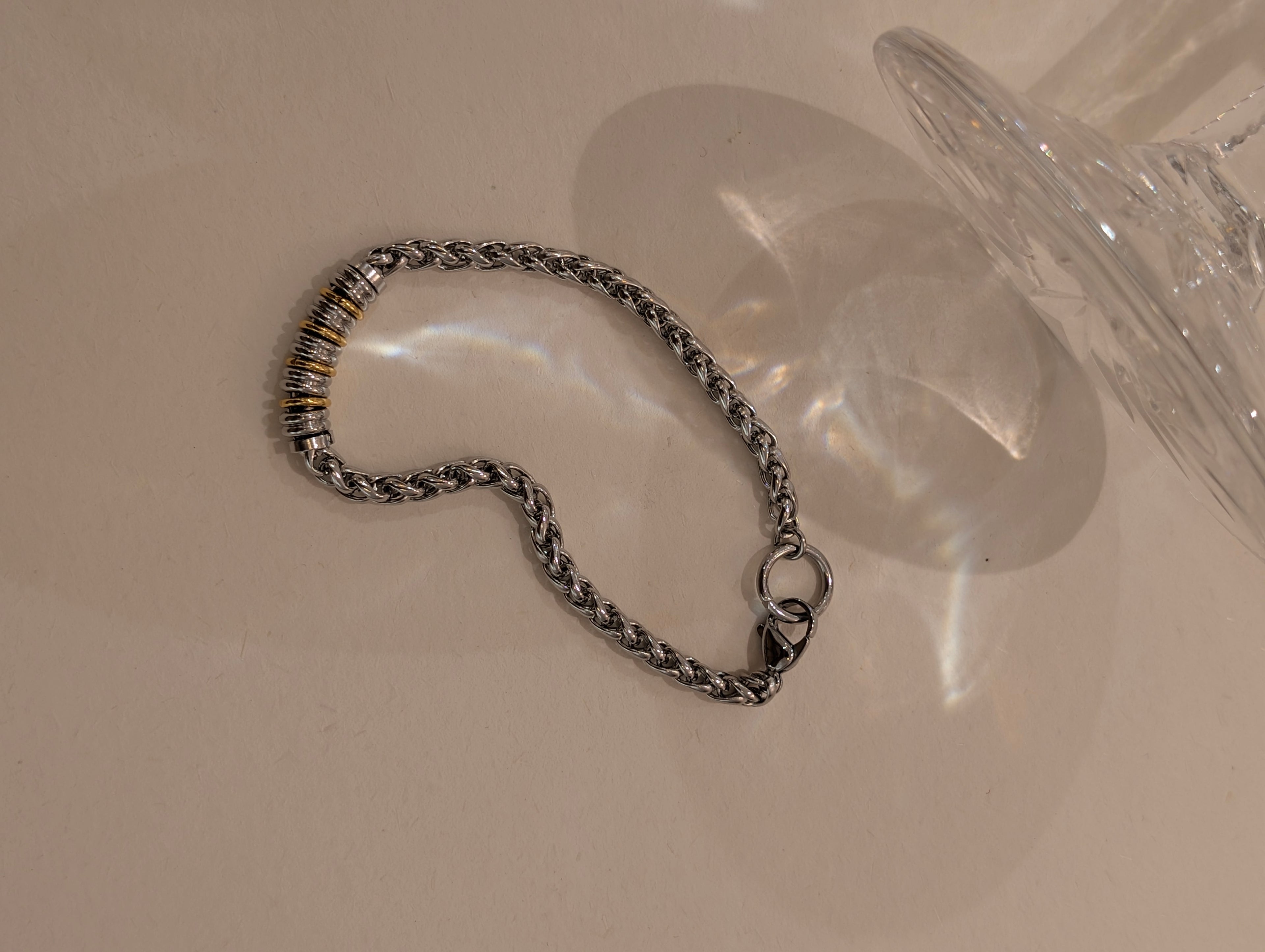 Mix tone stainless steel bracelet