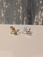 Shell & starfish brass ring