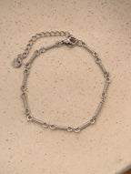 Interlock stainless steel bracelet