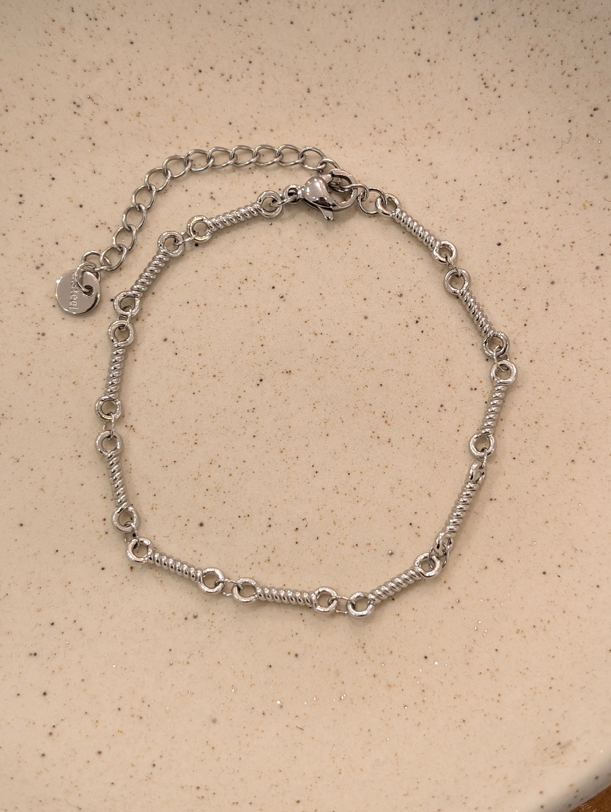 Interlock stainless steel bracelet