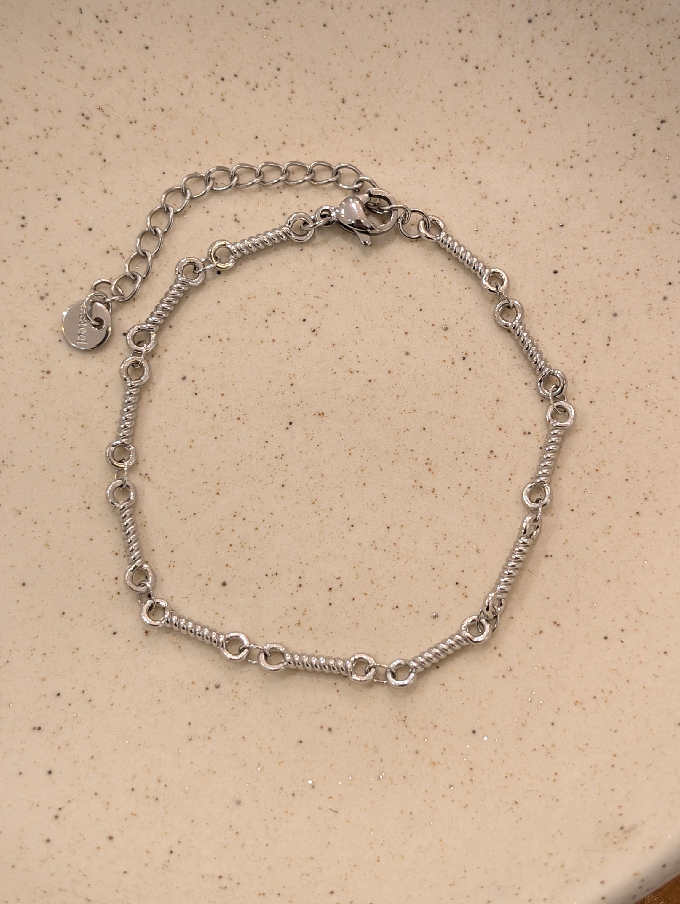 Interlock stainless steel bracelet