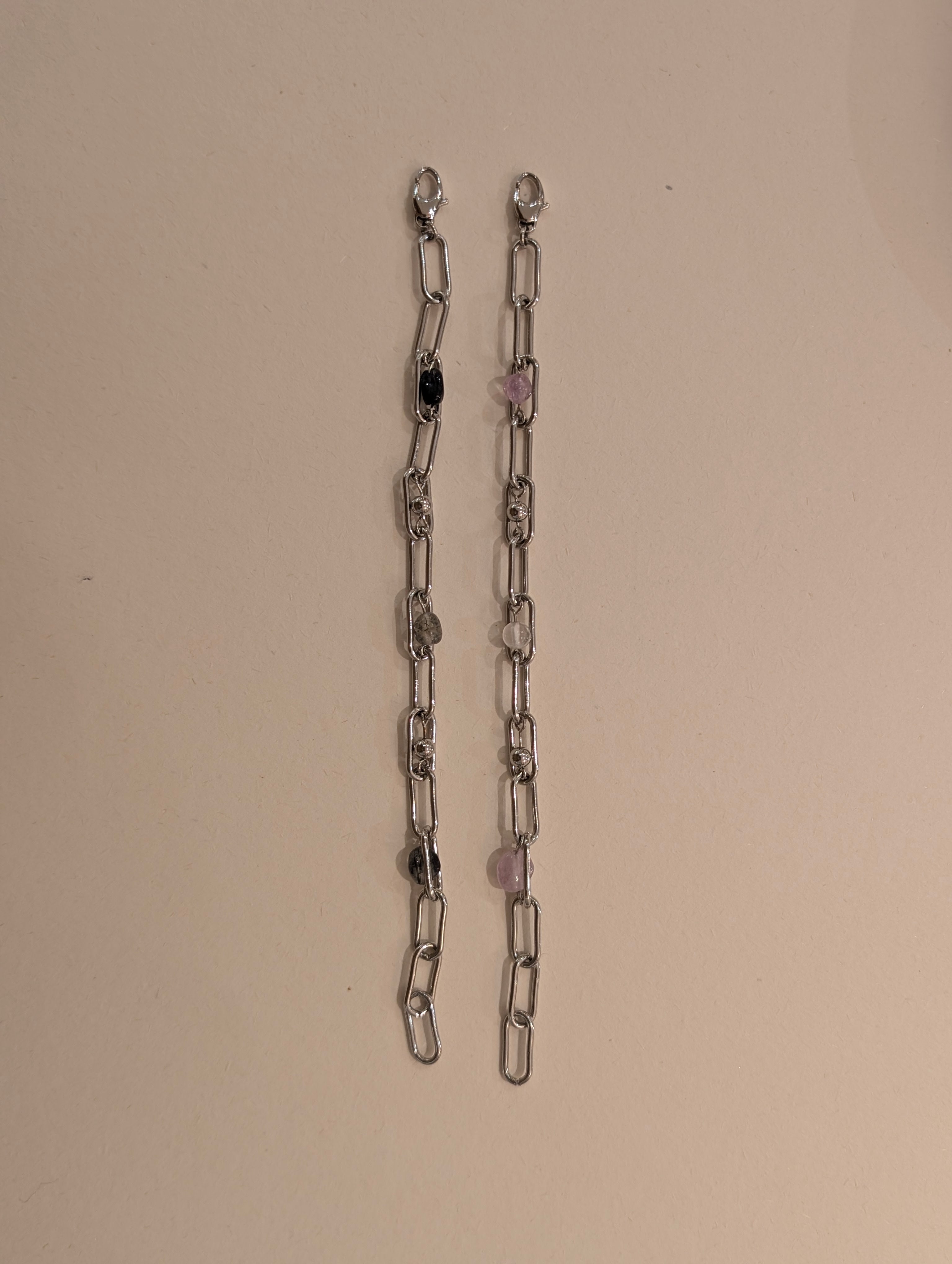Interlock stainless steel bracelet
