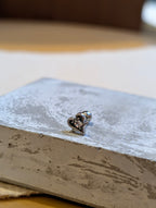 Filigree Heart CZ Stud Piercing Earring (1pc)