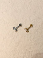 Opal CZ round surgical steel stud Piercing (1pc)