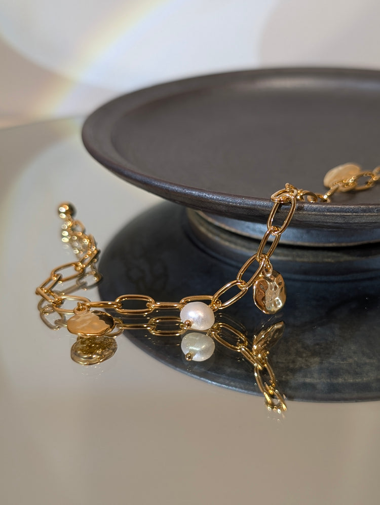 Celestial Tide Brass Bracelet