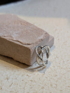 Infinity Knot 925 Silver Pink Ring