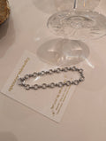 Interlock stainless steel bracelet