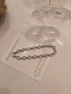 Interlock stainless steel bracelet