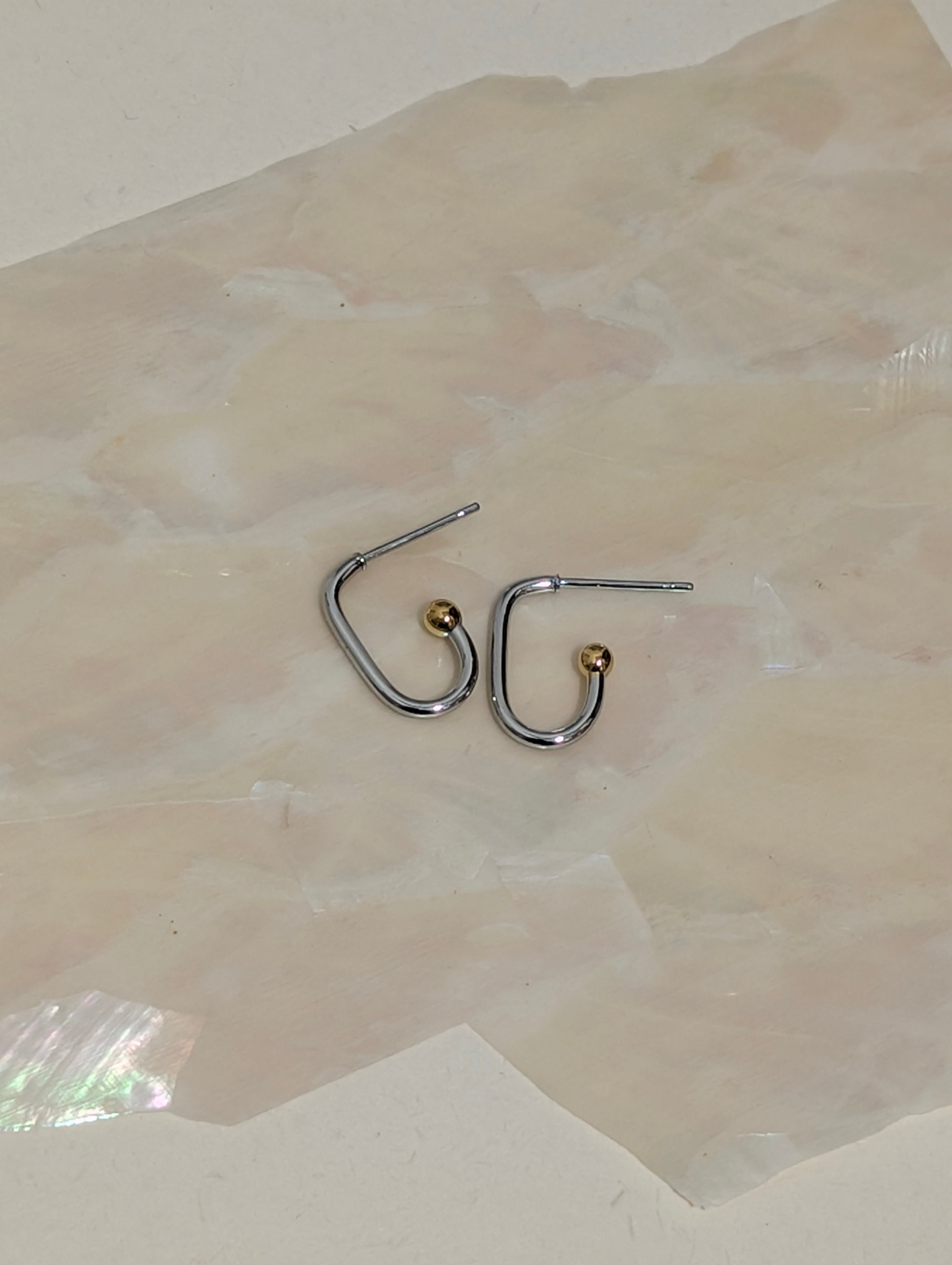 Mix tone earrings