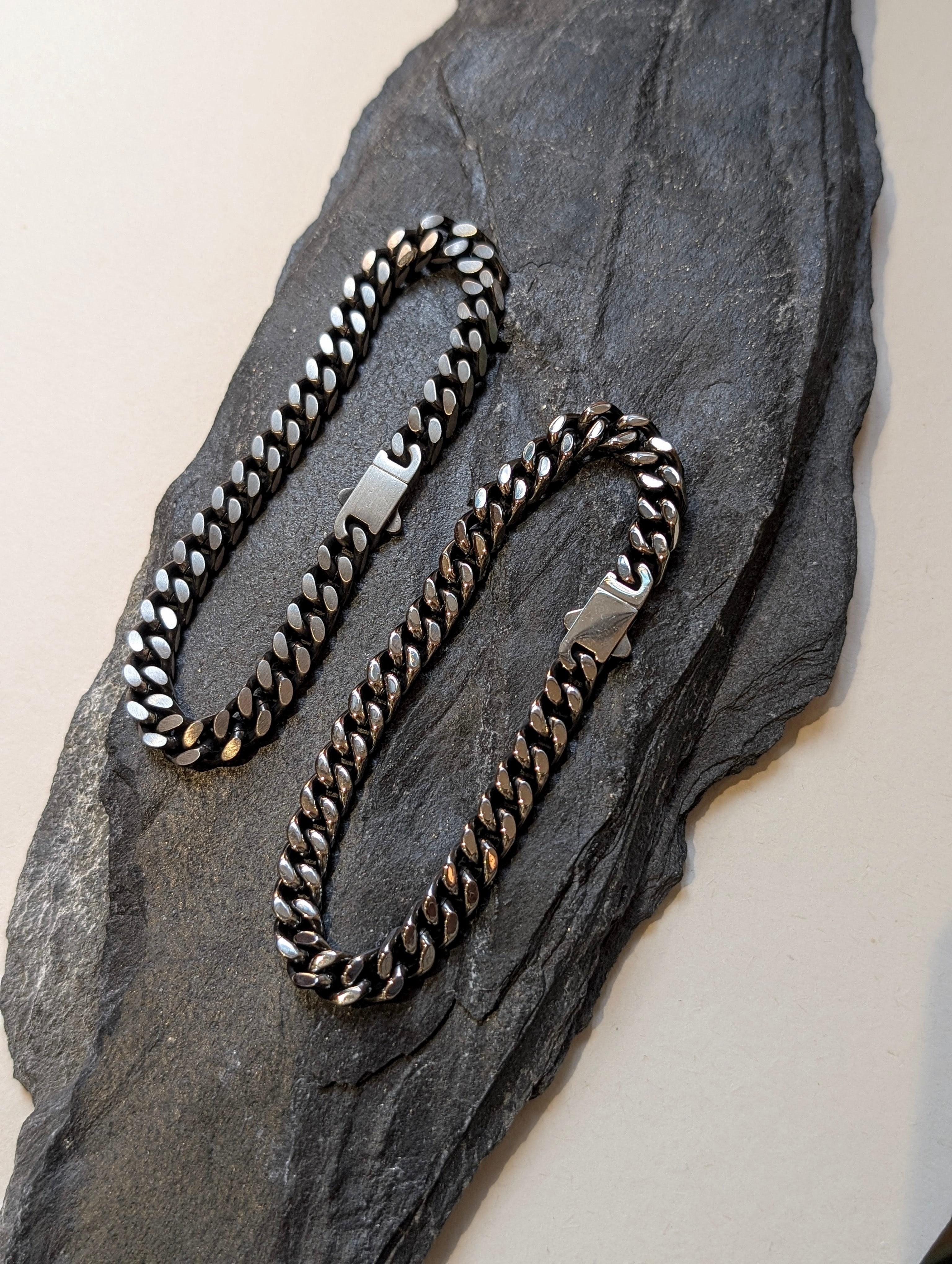 Rectangular Chain Stainless Steel Bracelet - Men
