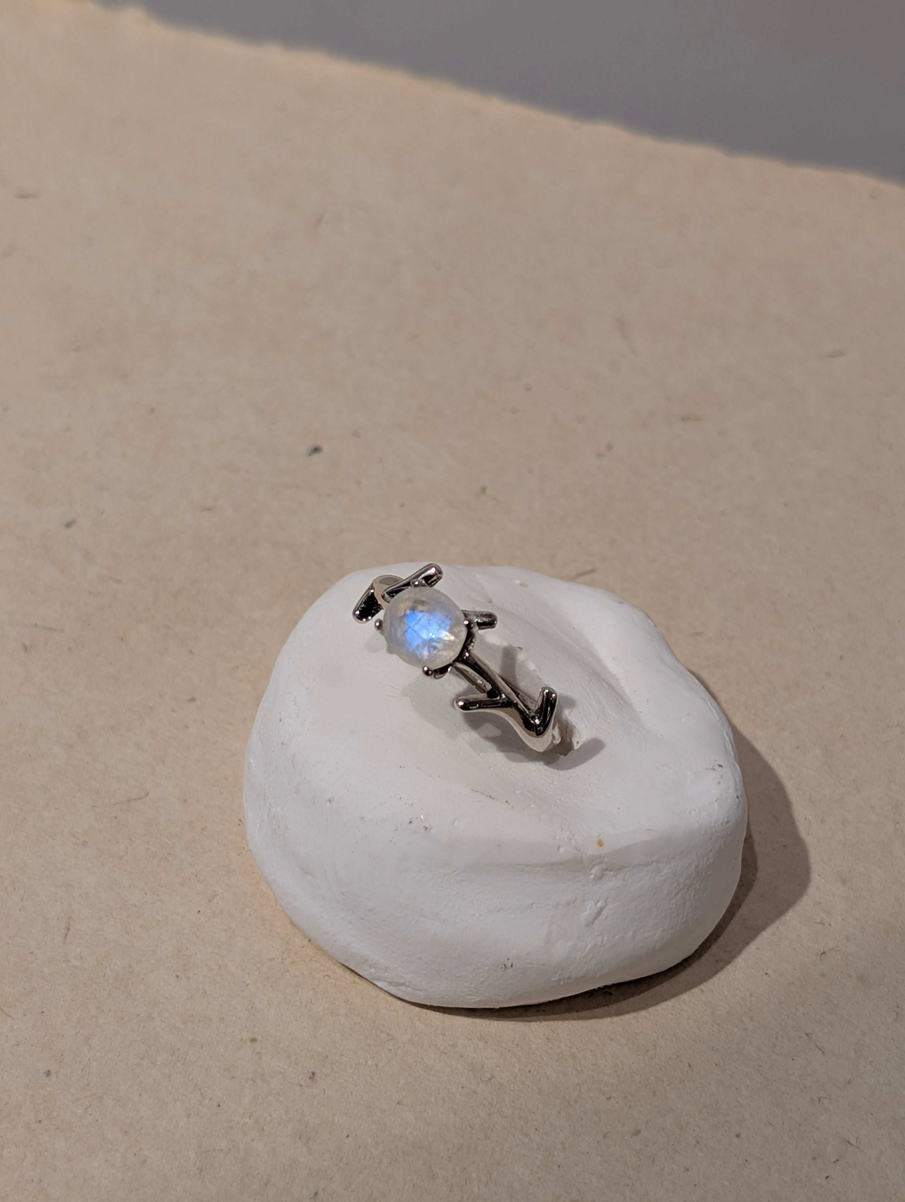 Blue moonstone 925 silver ring