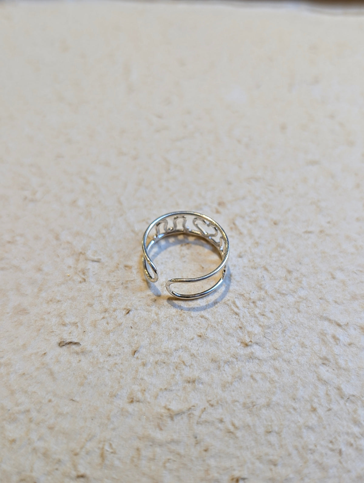 Outline Heart Band 925 Silver Ring